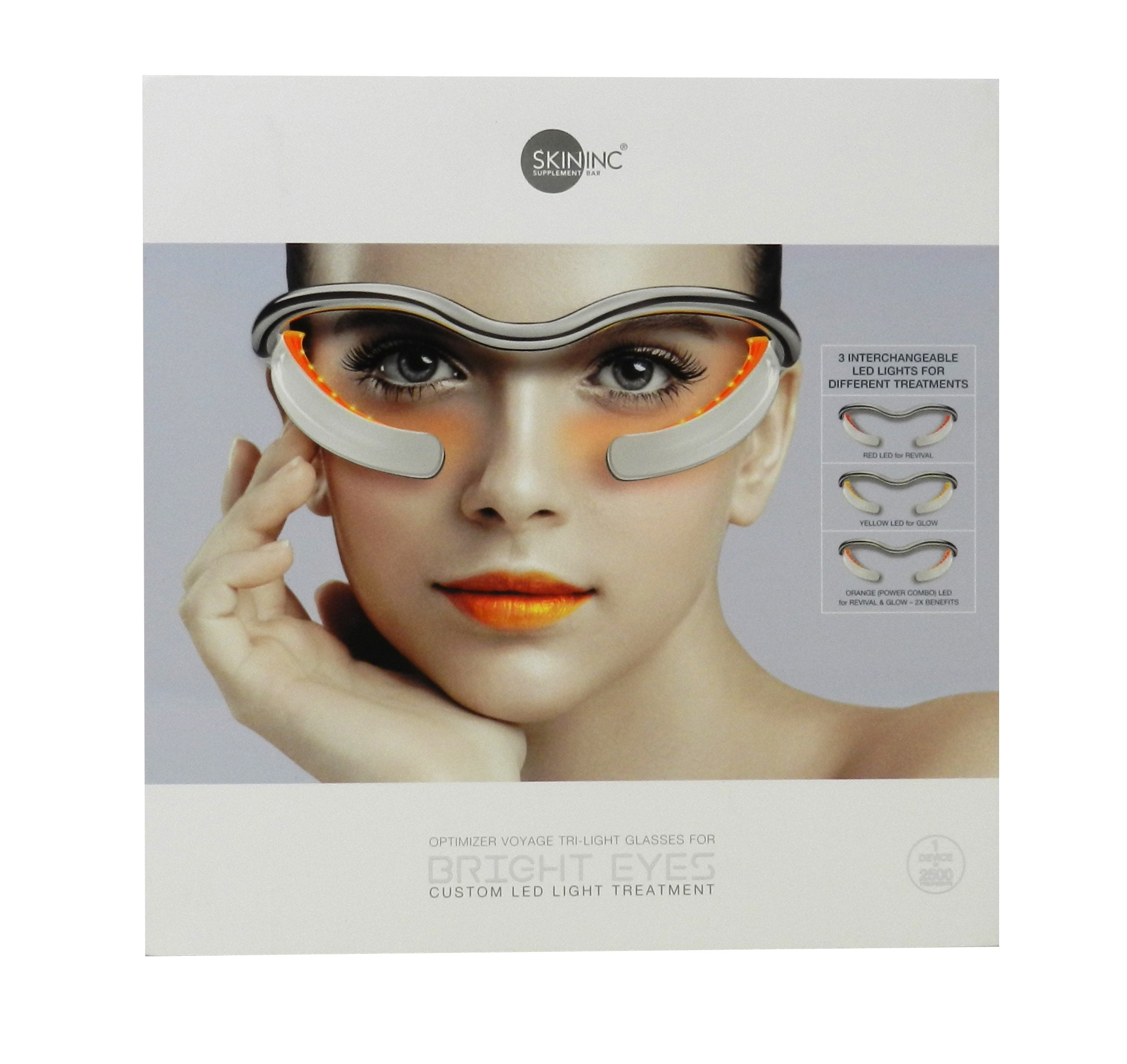 SKIN INC Optimizer Voyage Tri-Light Glasses for Bright Eyes - New