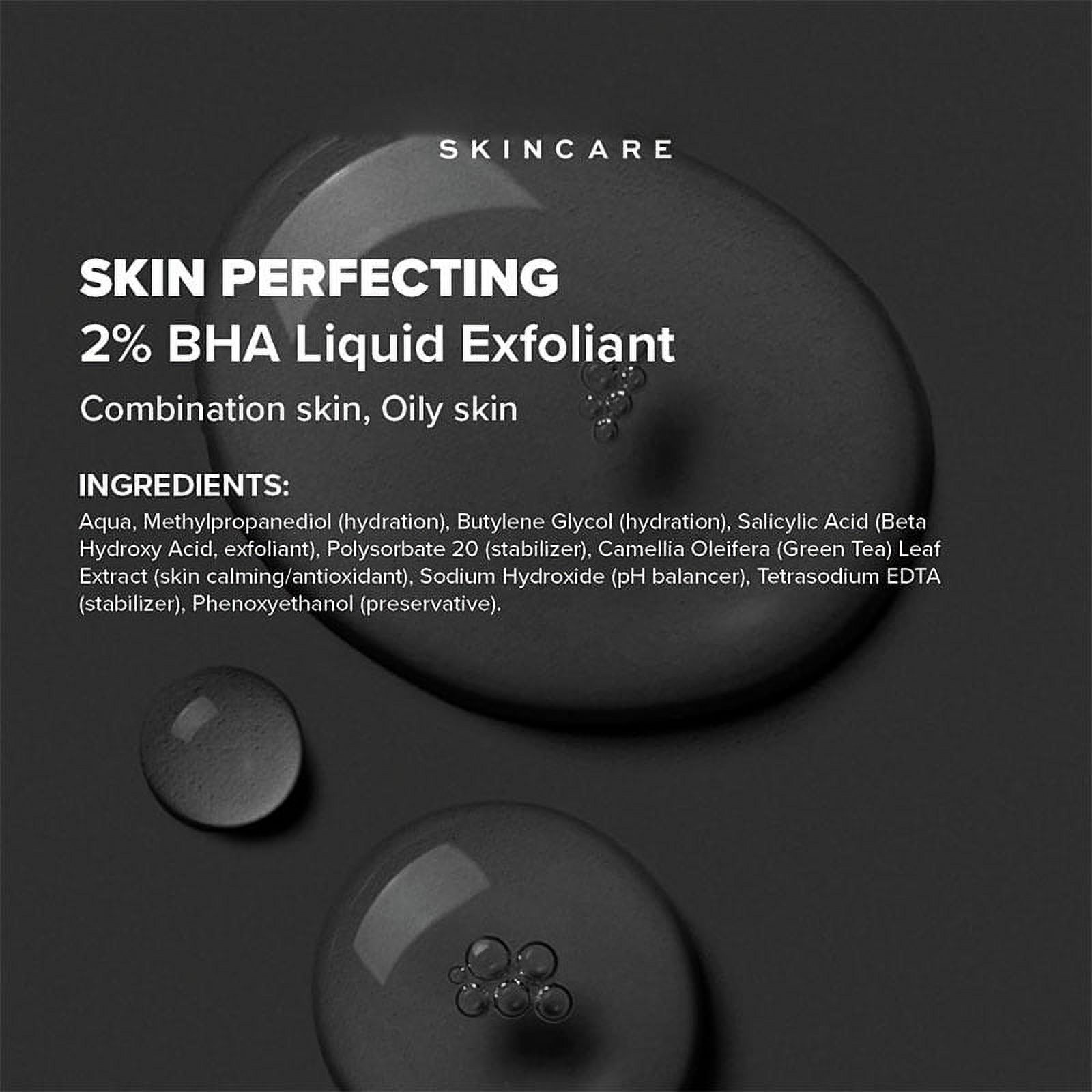 SKIN PERFECTING 2 BHA Liquid Salicylic Acid ExfoliantFacial Exfoliant for Blackheads, Enlarged