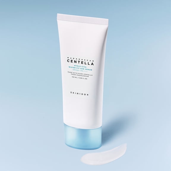 SKIN1004 Madagascar Centella, Hyalu-Cica Water-Fit Sun Serum SPF 50+ PA++++,Value Size (100ml) 3.38 oz.