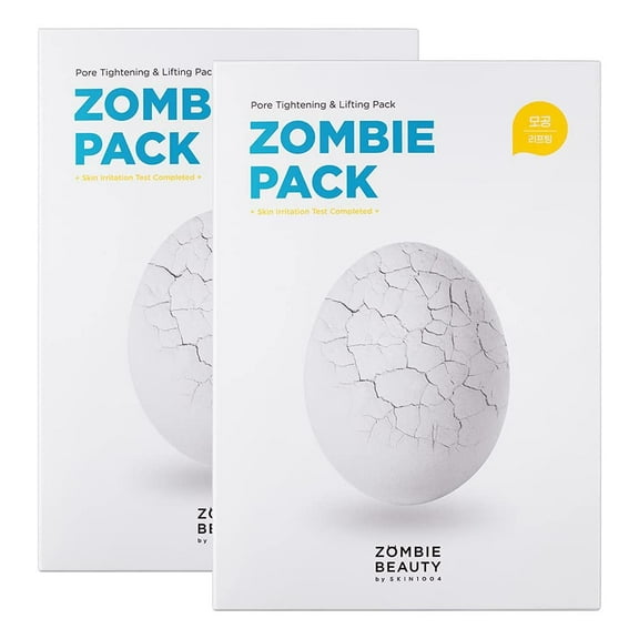 SKIN1004 Zombie Pack 2boxes - 8ea Wash off Face Mask for Aging Skin, Fine Lines Wrinkles, Enlarged Pores, Dryness, Lifting and Hydrating
