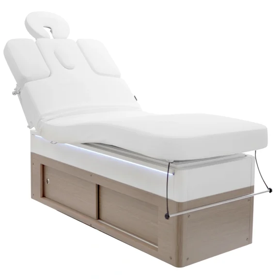 SKINACT Lotus Electric Spa Treatment Table Facial Chair/Bed (White)