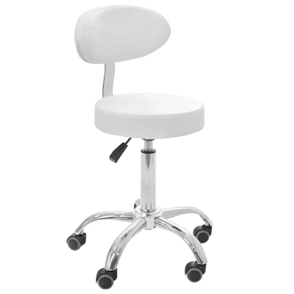 SKINACT Pro Beauty Stool Esthetician Chair (White)
