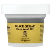 SKINFOOD Black Sugar Mask Wash Off 120g 4.23 oz، Facial Hydrating and Nourishing Blackheads Exfoliator