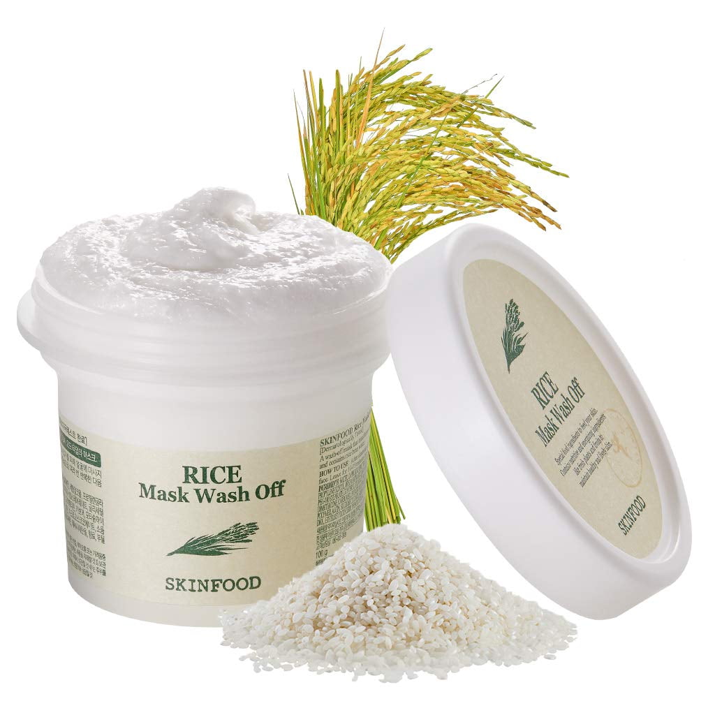 SKINFOOD Mask Rice 120g - White Rice Exfoliating Scrub Wash Off Face ...