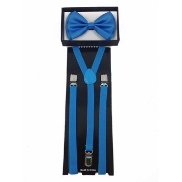 Men's & Women's Combo Suspender And Bow Tie Set – Royal Blue Wedding Accessories By COOOL