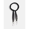 thumbnail image 1 of No Boundaries Women's Skinny Scarf, Black Silver, 1 of 3