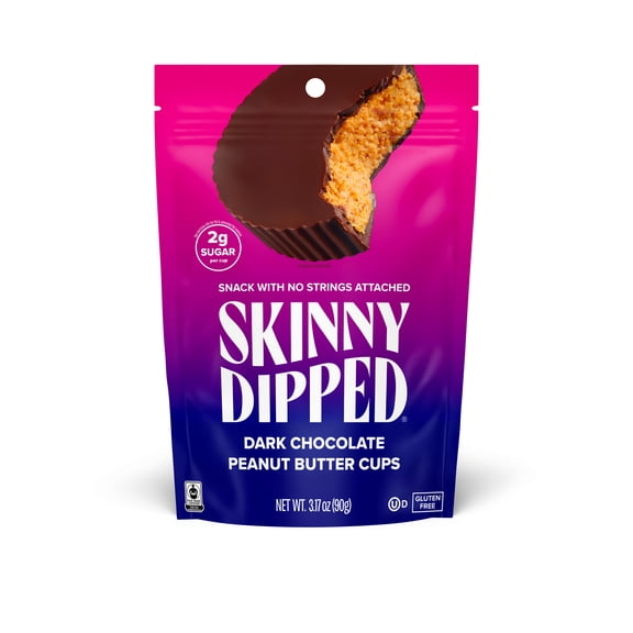 SkinnyDipped Dark Chocolate Peanut Butter Cups, 3.17 oz