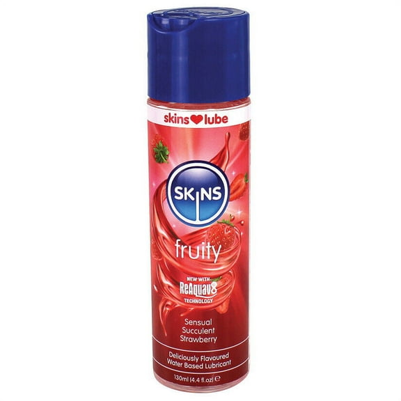 SKINS Fruity Flavored Lube, Water-Based Personal Lubricant for Men, Women and Couples, Liquids