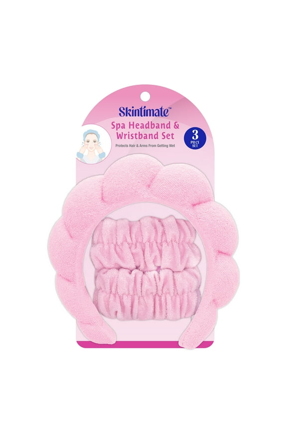 Spa Headband & Wristband Set, Color May Vary