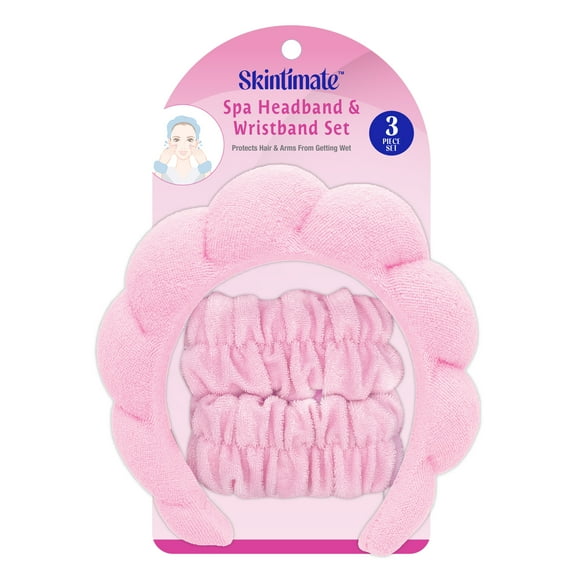 Skintimate Spa Headband & Wristband Set, Color May Vary