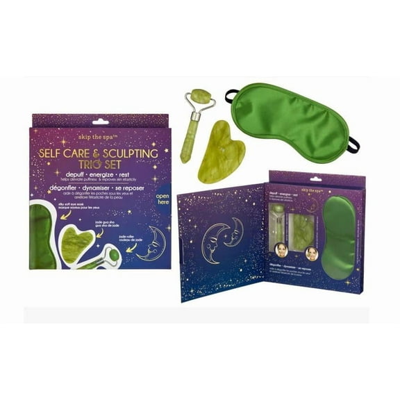 Unbranded Gentle Rolling Massage Roller w/ Under Eye Roller, Green (3 Piece)