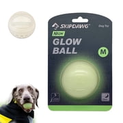 SKIPDAWG Interactive Squeaky Light Up Dog Ball - Glow in Dark, Floating Toy, Durable TPR, Lightweight, Bouncy Tennis Ball for Dogs, 2.5 Inches, 1 Pack