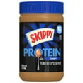 thumbnail image 1 of SKIPPY Chunky Peanut Butter Blended with Plant Protein, Shelf Stable, 16 oz Plastic Jar, 1 of 10