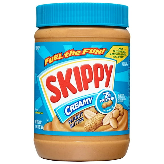 SKIPPY Creamy Peanut Butter, 28 oz (12 Pack)