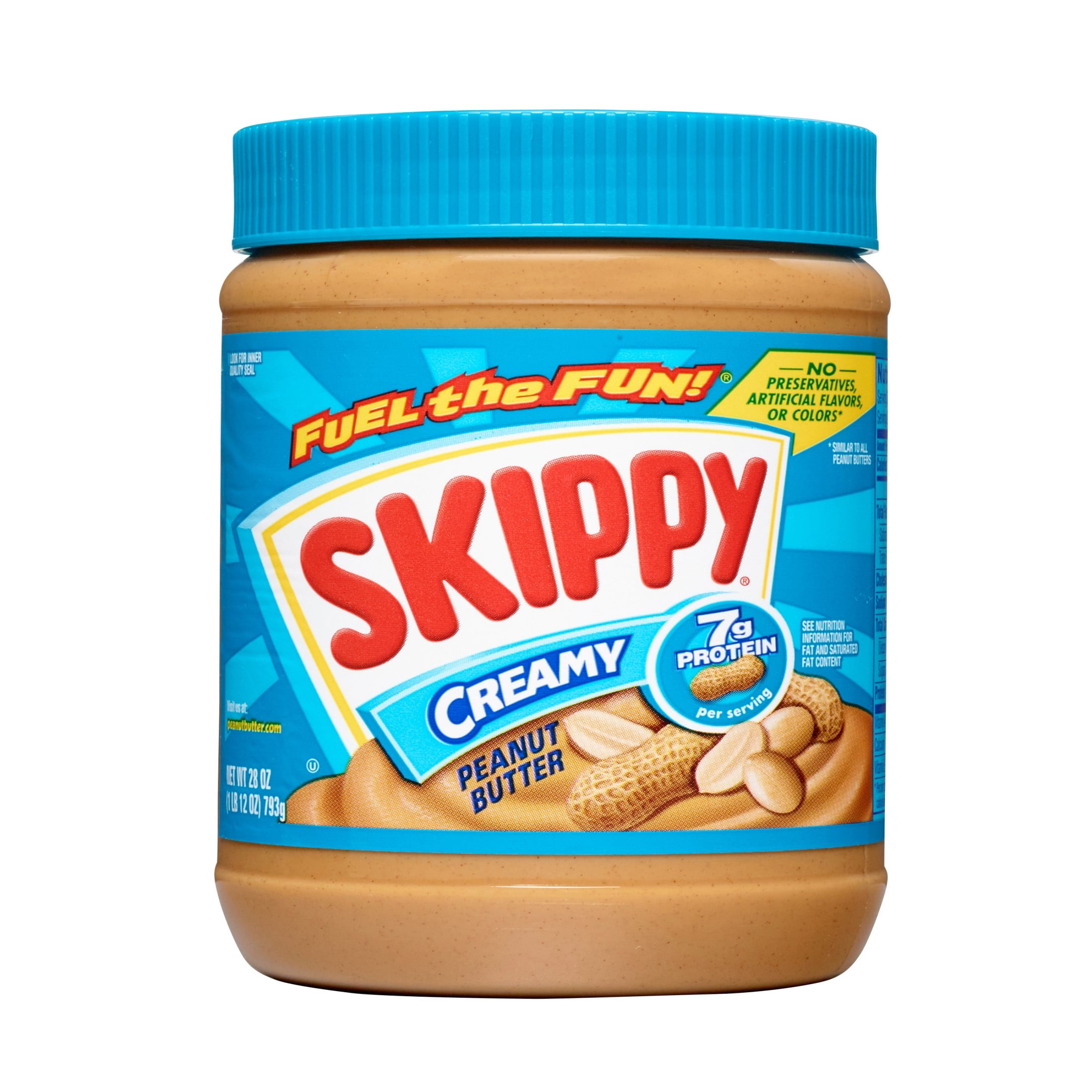 SKIPPY Creamy Peanut Butter, Shelf-Stable, 28 oz Plastic Jar