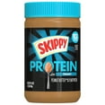 thumbnail image 1 of SKIPPY Creamy Peanut Butter Blended with Plant Protein, Shelf Stable, 16 oz Plastic Jar, 1 of 10