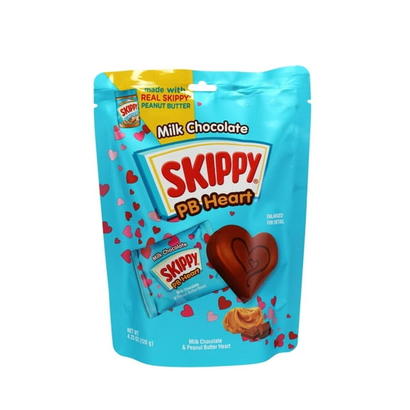 SKIPPY Milk Chocolate Peanut Butter Heart Bag 4.23oz