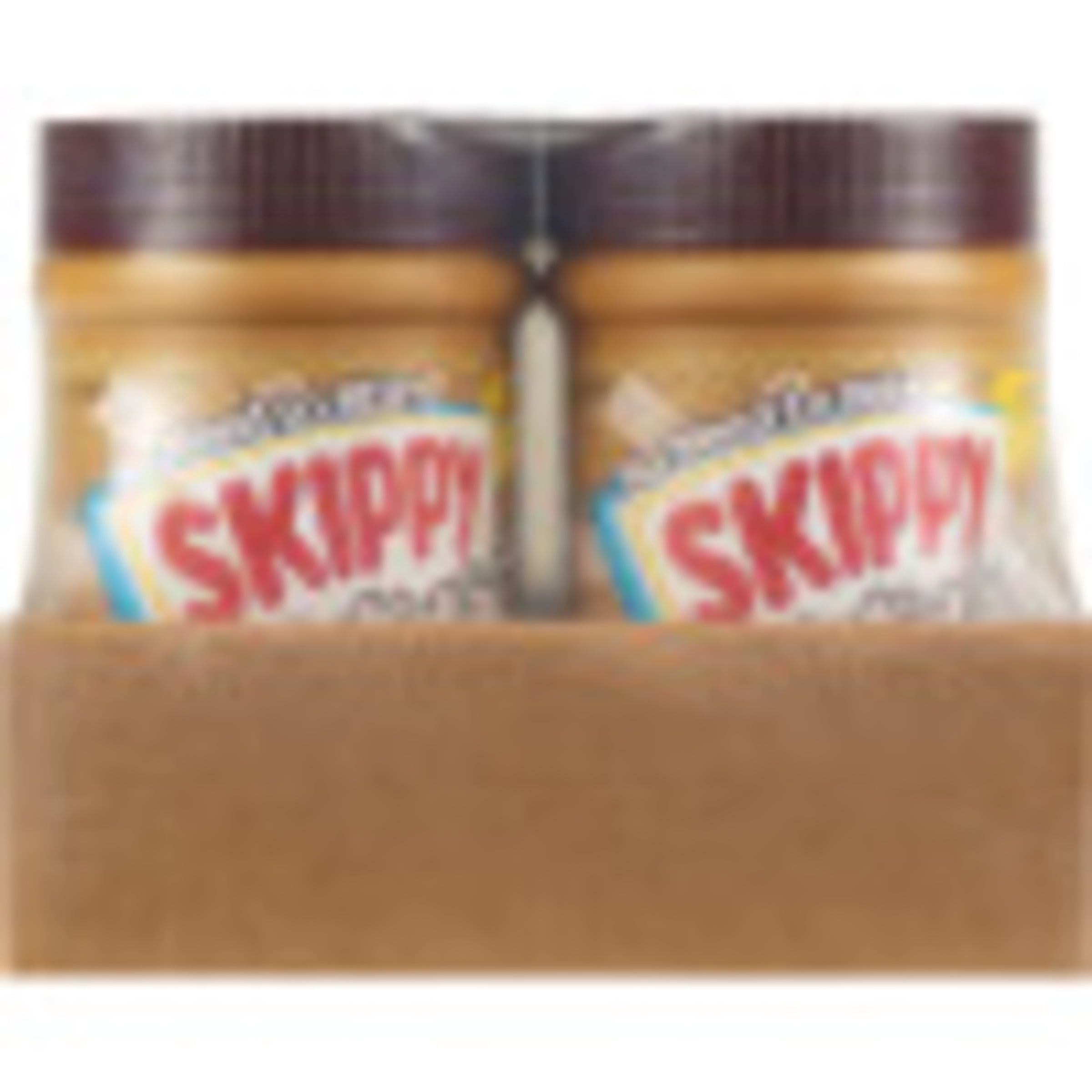 SKIPPY Natural Peanut Butter Spread, Creamy, 15 oz Plastic Jar (4Pack