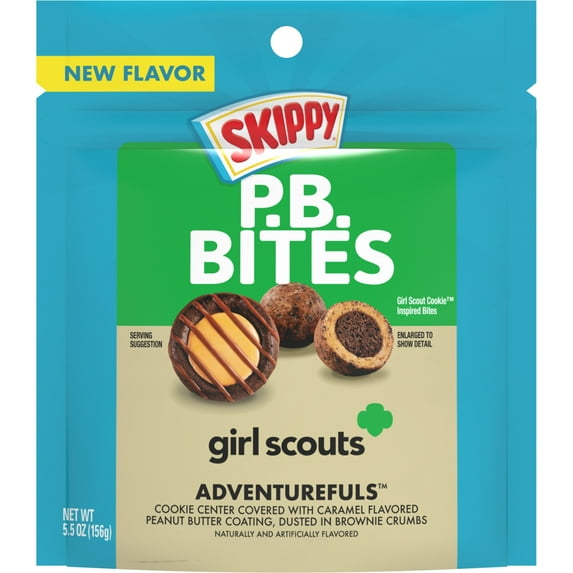 SKIPPY PB Bites Girl Scout Adventurefuls Snack, 6 Oz Pouch