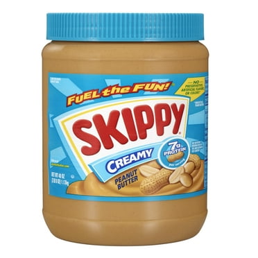 SKIPPY Peanut Butter, Creamy, 7 g protein per serving, Shelf-Stable, 40 oz Plastic Jar