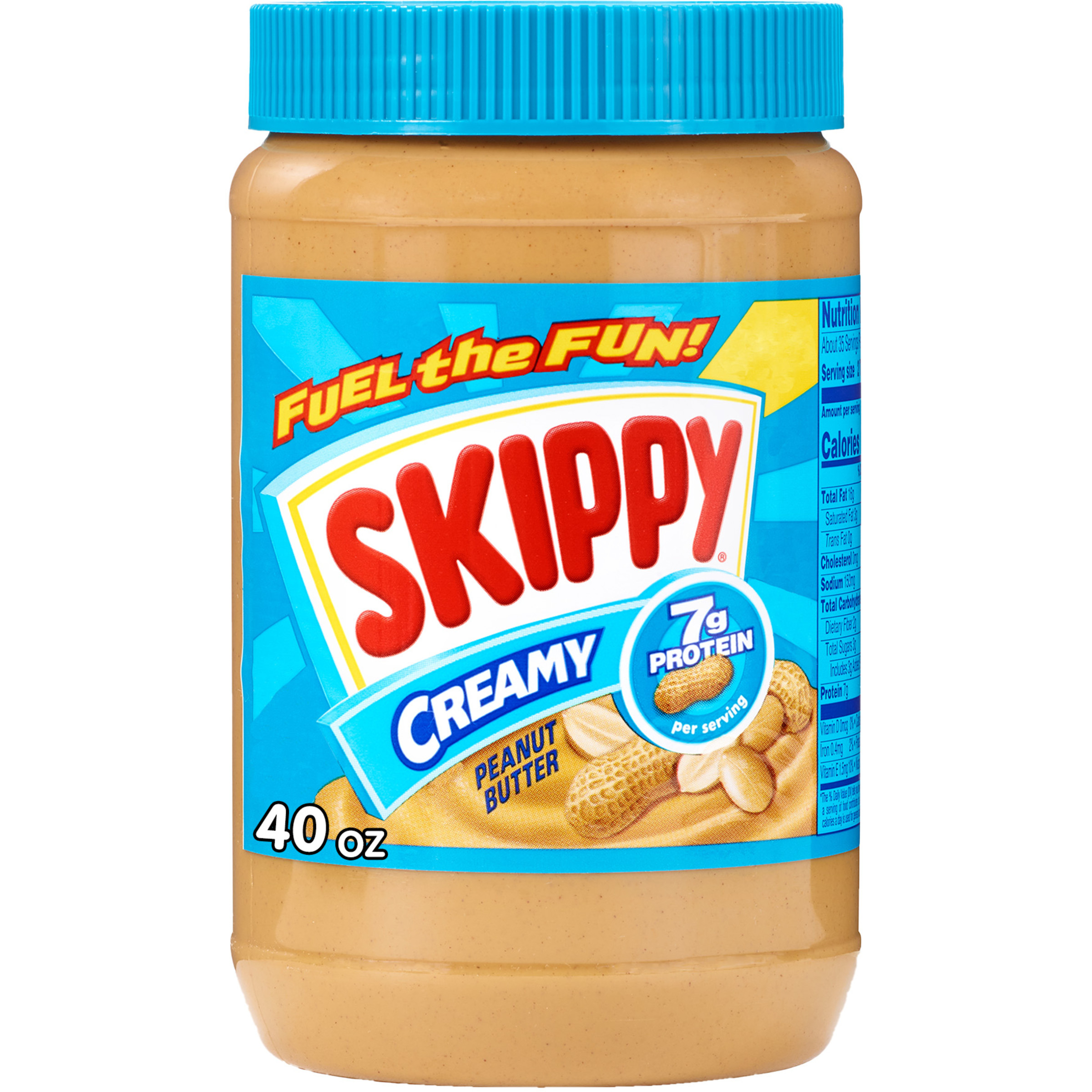SKIPPY Peanut Butter, Creamy, 7 G Protein per Serving, 40 oz Plastic Jar - image 1 of 12
