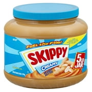 SKIPPY Peanut Butter, Creamy, 7 g Protein Per Serving, Shelf-Stable, 80 oz Plastic Jar