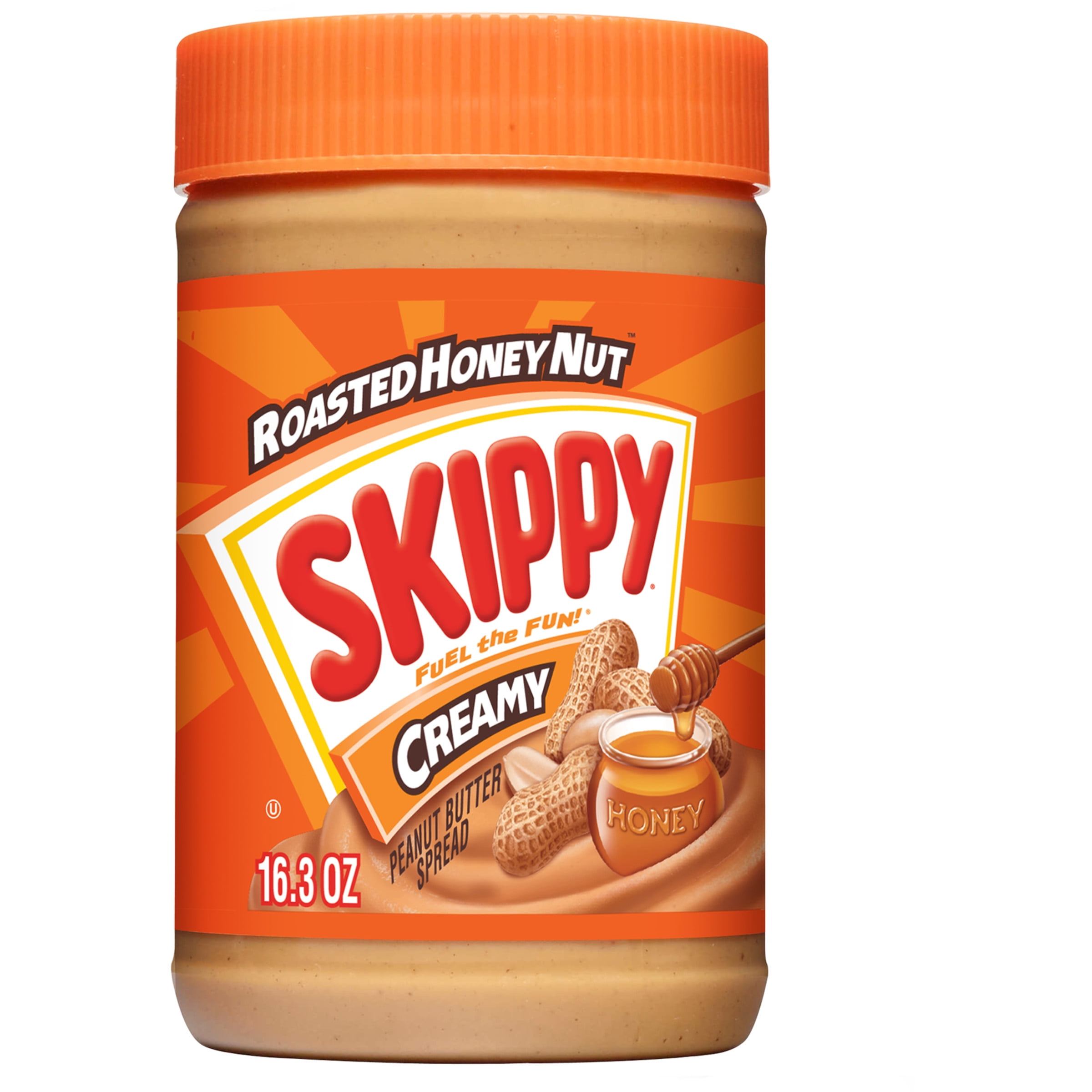 SKIPPY Peanut Butter Creamy Roasted Honey Nut Spread, 7 g Protein Per