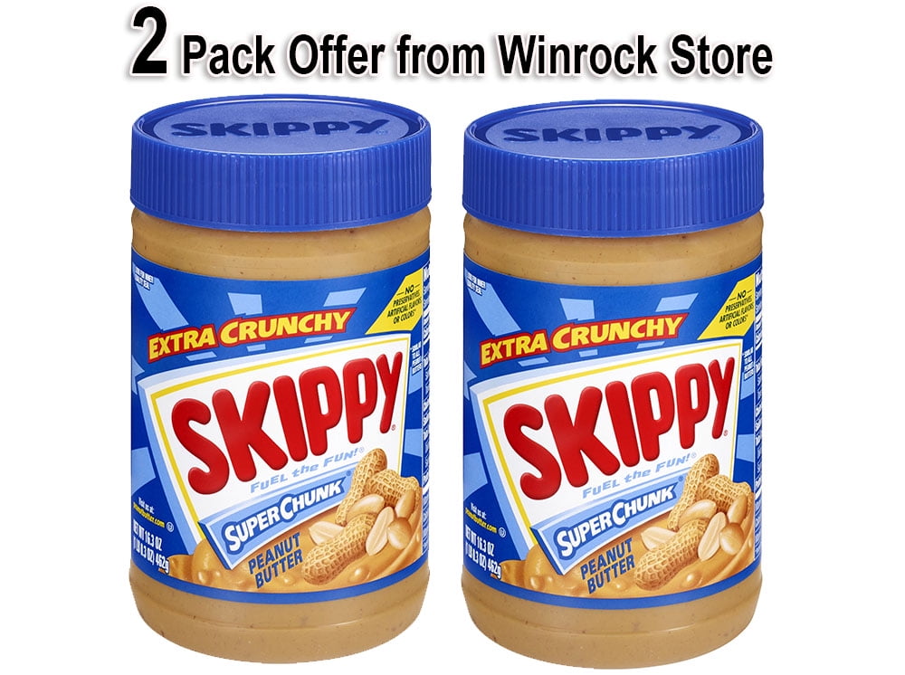 SKIPPY SUPER CHUNK Peanut Butter, 7 G Protein per Serving, Plastic Jar 16.3 oz (2 Pack) Offer from Winrock Store