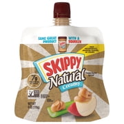 SKIPPY Natural Creamy Peanut Butter Spread, 7g Protein per serving, Shelf-Stable, 6 oz Plastic Package