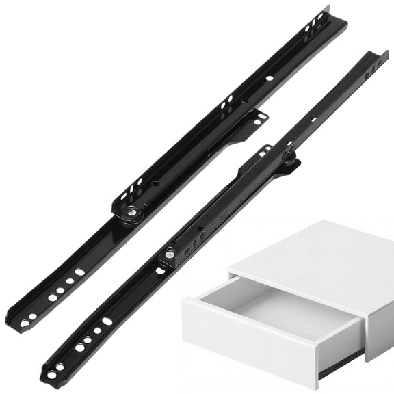 SKISUNO 1 Pair Drawer Slide Replacement Kitchen Drawer Drawer Glides Draw Slides Drawer Repair Kit Drawer Track Back Plate Drawer Glides Versatile Mount Drawer Slides