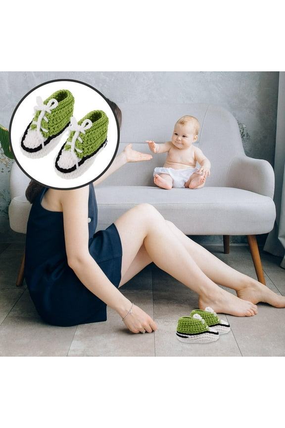 1 Set Crochet Booties Baby Adorable Design for Newborns 0-12 Months 3.9in