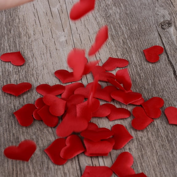 SKISUNO Valentine Table Confetti Paper Cuttings Silk Flower Table Scatter Red Party 100pcs