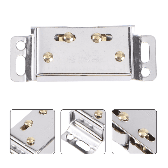 SKISUNO 10Pcs Roller Door Catch Hardware Furniture Attachment for Room Door Silver 2.1x0.7in