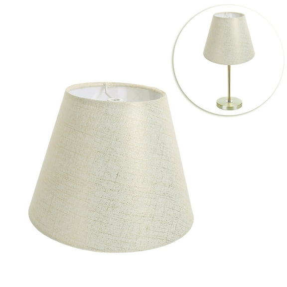 SKISUNO 1Pack Beige Linen Fabric Lamp Shade Clip On Light Shade for Chandeliers Wall Sconces Indoor Use 9.1x5.1x5.1in