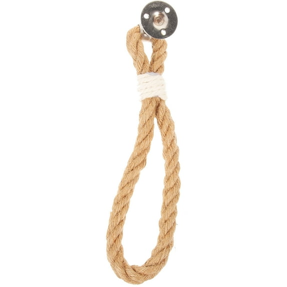 SKISUNO 1Pack Boho Towel Holder Jute Rope Circular European Style 11.8x0.7in