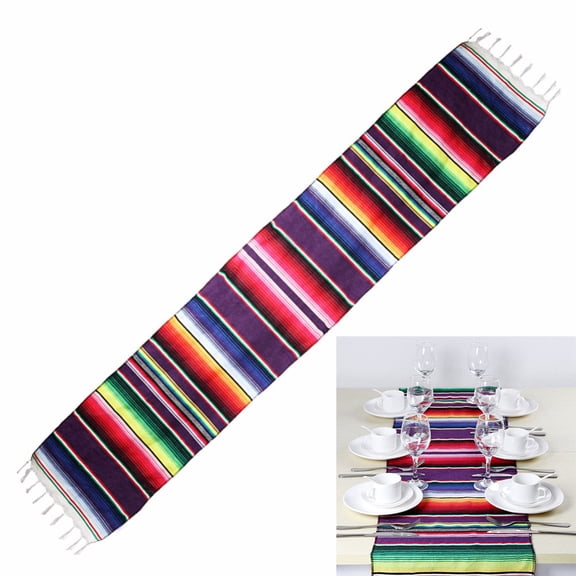 SKISUNO 1Pack Cotton Table Runner 14x85in In For Birthday Parties And Festive Table Decoration