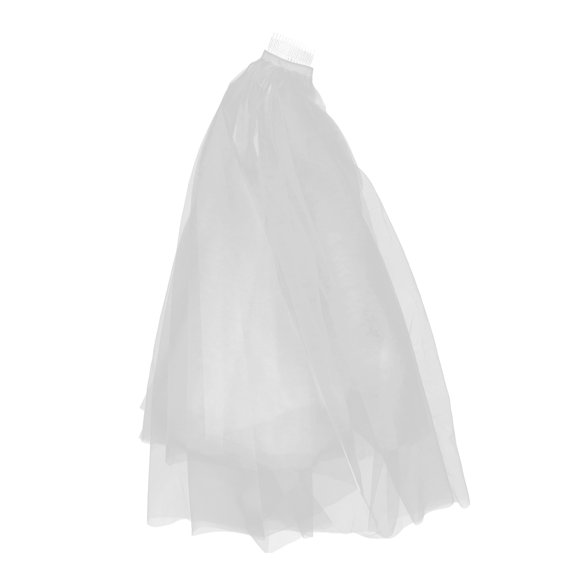 SKISUNO 1Pack Double-layer Wedding Veil Simple Headdress for Bride White