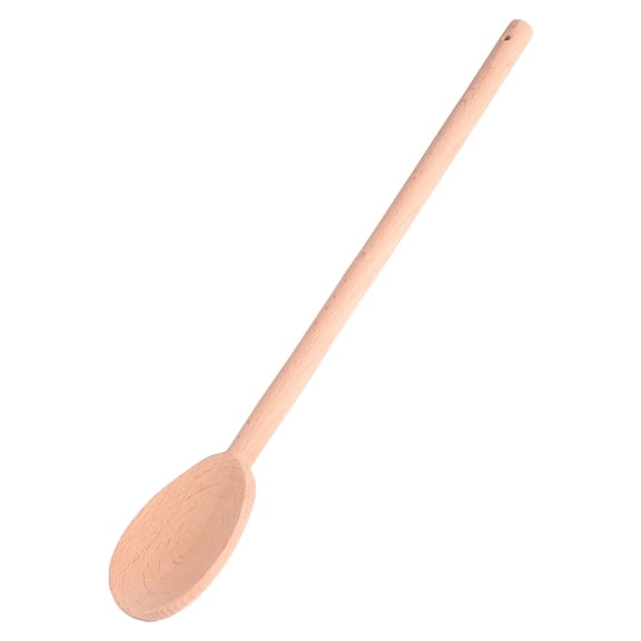 SKISUNO 1Pack Wood Cooking Spoons Khaki 35X5.5CM Plastic Long Handle For Cooking Baking Home Users