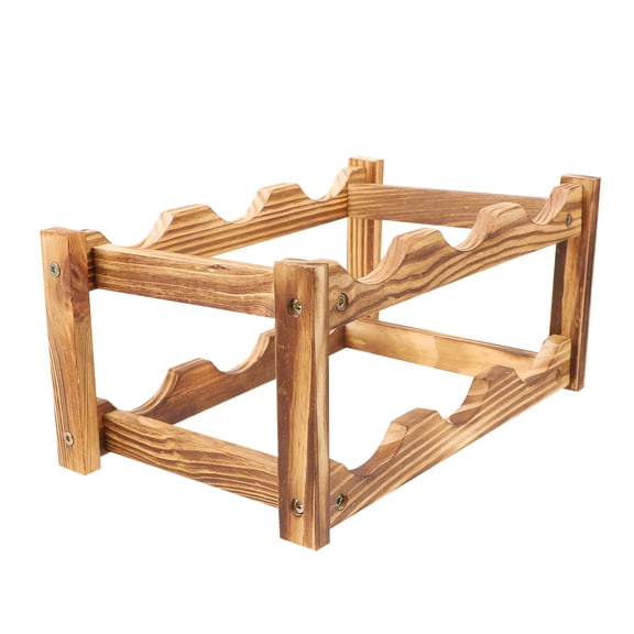 SKISUNO 1Pack Wooden Bottle Holder Rectangular Space Saving For Home And Kitchen Product