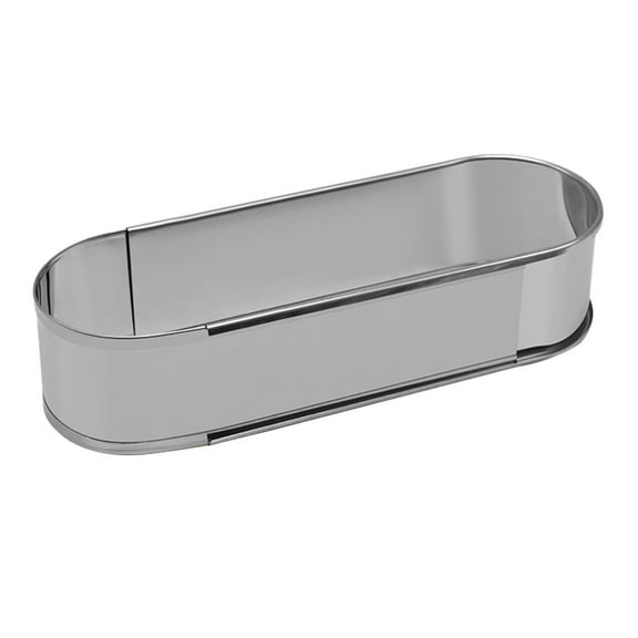 SKISUNO 1Pc Oval Food Ring Mold for Dessert Shop Silver