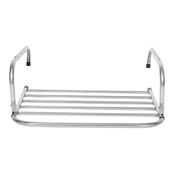 SKISUNO 1Set Foldable Clothes Drying Rack Stainless Steel Drying Racks for Laundry Silver 19.7X14.8X7.5in