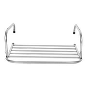 SKISUNO Stainless Steel Foldable Clothes Drying Rack Plated Silver for Laundry and Indoor Use