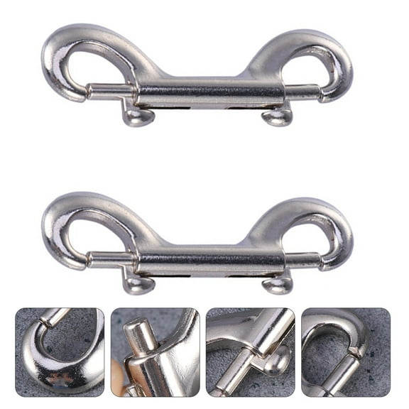 SKISUNO 2Pcs Hanging Clips Silver 11.5X0.5In Secure Closure for Industry Use