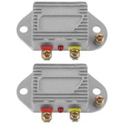 SKISUNO 2Pcs Intelligent Electronic Voltage Regulator for Car with High Power Endurance and Plated Silver Finish