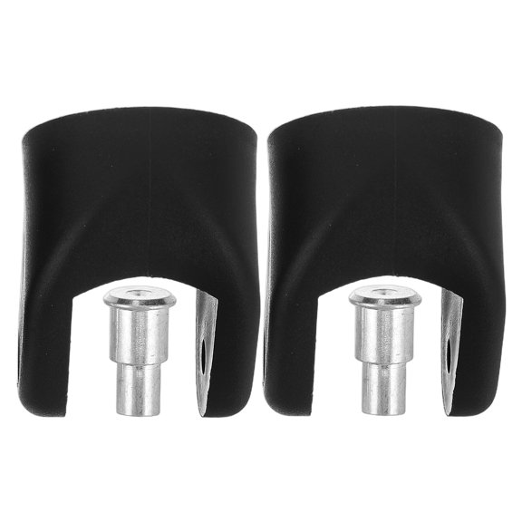 SKISUNO 2Pcs Luggage Caster Housing Black Plastic Wheel Base for Easy Suitcase Repair