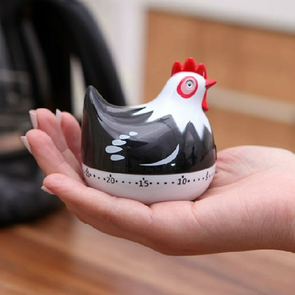SKISUNO 2Pcs Mechanical Timer in Hen Shape for Cooking and Baking Activities