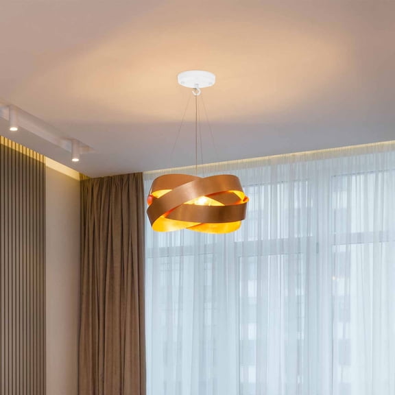 SKISUNO 2Pcs White Ceiling Cover Plate Durable Wrought Iron Pendant Light Fixture Canopy