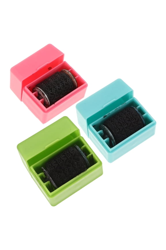 Identity Theft Security Stamp 3-Pack Compact Design with Assorted Colors for Personal Use