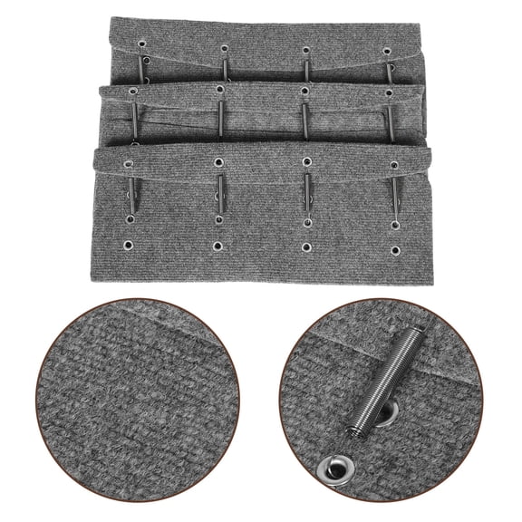 SKISUNO 3Pcs Grey Non Slip Rv Step Mats Durable Adjustable Camper Stair Covers