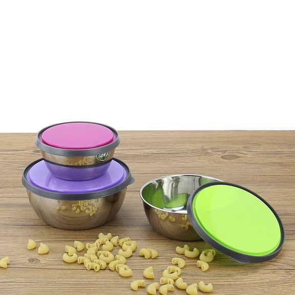 SKISUNO 3Pcs Reusable Stainless Steel Snack Box Stackable Food Containers With Lids For Picnics Family